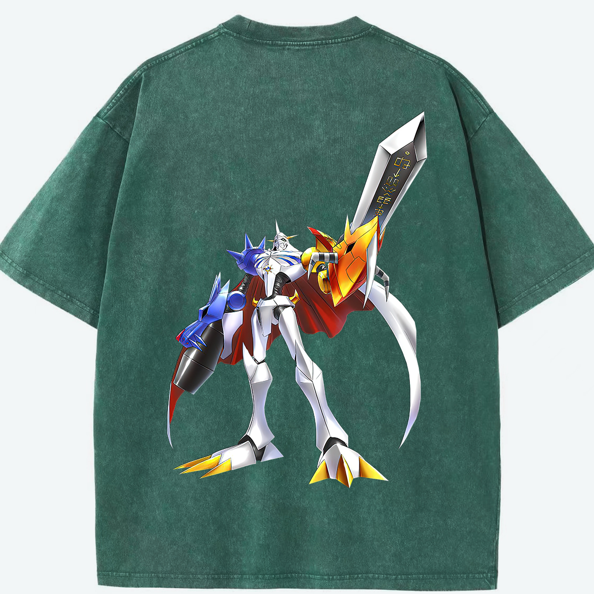 （画像用） Digimon デジタルモンスター/デジモン 綿100% ヴィンテージ風 半袖Tシャツ（背面プリント）